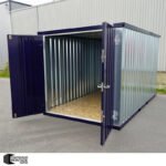 Box Contenitore Modulare Smontabile Bicolore 2x2m con Pavimento Rialzato