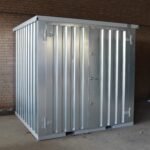 Box di Stoccaggio Modulare 2x2m Zincato a Caldo con Pavimento Rinforzato