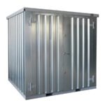 Box di Stoccaggio Modulare 2x2m Zincato a Caldo con Pavimento Rinforzato