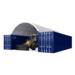 Capannone a Volta Robusto per Container 20x40 Piedi con Fondo Chiuso