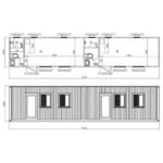Casa Container Moderna T3 27 mq con 2 Camere e 2 Bagni