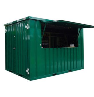 Chiosco Bar Modulare Pieghevole 5.9 mq Verde Turchese RAL 6016
