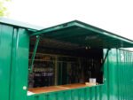 Chiosco Bar Modulare Pieghevole 5.9 mq Verde Turchese RAL 6016