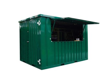 Chiosco Bar Modulare Pieghevole 5.9 mq Verde Turchese RAL 6016