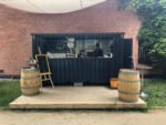 Chiosco Bar Modulare Pieghevole Nero Intenso