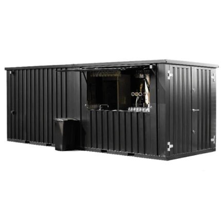 Chiosco Modulare SYC Container Bar 12 mq Smontabile - Nero Intenso