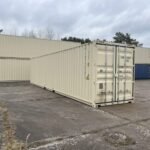 Container 40 Piedi High Cube RAL 1015 (Avorio) con Tasche per Carrello - Nuovo