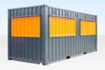 Container Bar Caffetteria Professionale 20 Piedi con Triplo Portellone