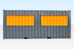 Container Bar Caffetteria Professionale 20 Piedi con Triplo Portellone