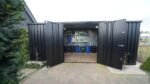 Container di Stoccaggio Modulare 6x2m con Doppio Accesso Laterale Nero Intenso