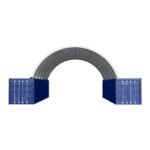 Copertura a Volta Robusta per Container Marittimi 12.19m x 12.19m x 3.96m