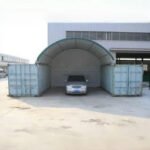 Copertura Protettiva Robusta per Container 20x20 Piedi con Pannello Posteriore Chiuso