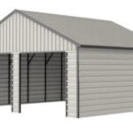 Garage Prefabbricato in Metallo 10x7.6m – Protezione e Spazio Superiori