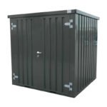 Modulo di Stoccaggio Smontabile 2x2m con Pavimento Elevato Antracite