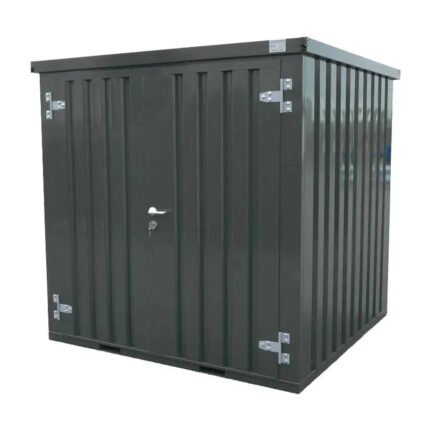Modulo di Stoccaggio Smontabile 2x2m con Pavimento Elevato Antracite