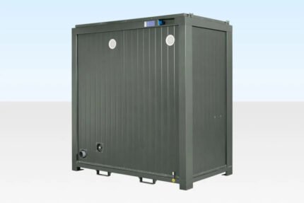 Modulo Servizi Igienici Doppio Autoportante - Verde Bottiglia